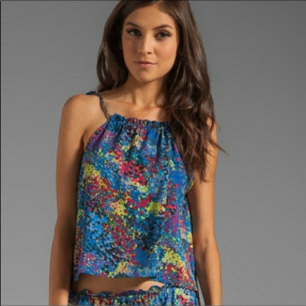 For Love And Lemons Blue and Pink Camisole